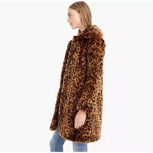 Rare ✦ J Crew NEW ✦ J Crew ✦ Faux Leopard Coat 🐆